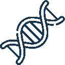 Genetic testing DNA icon small