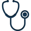 Stethoscope icon in blue